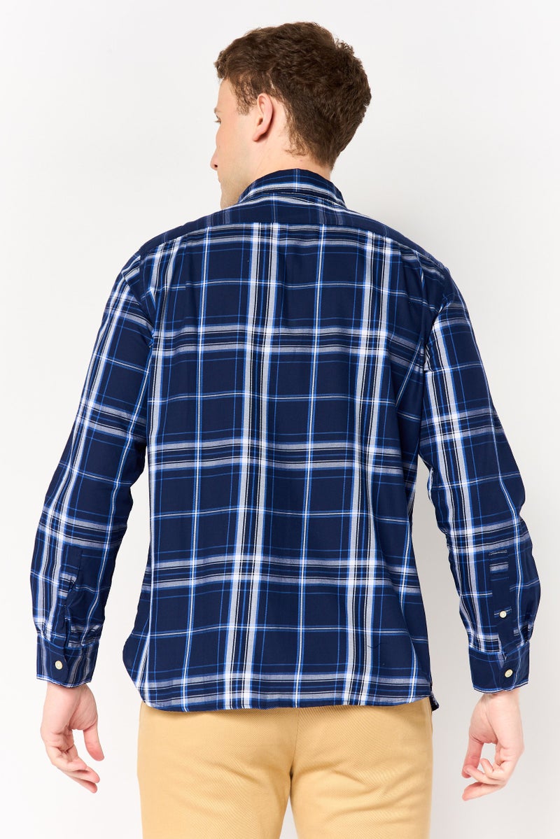 Chaps Men Regular Fit Plaid Long Sleeve Casual Shirt, Multicolor - Image 4